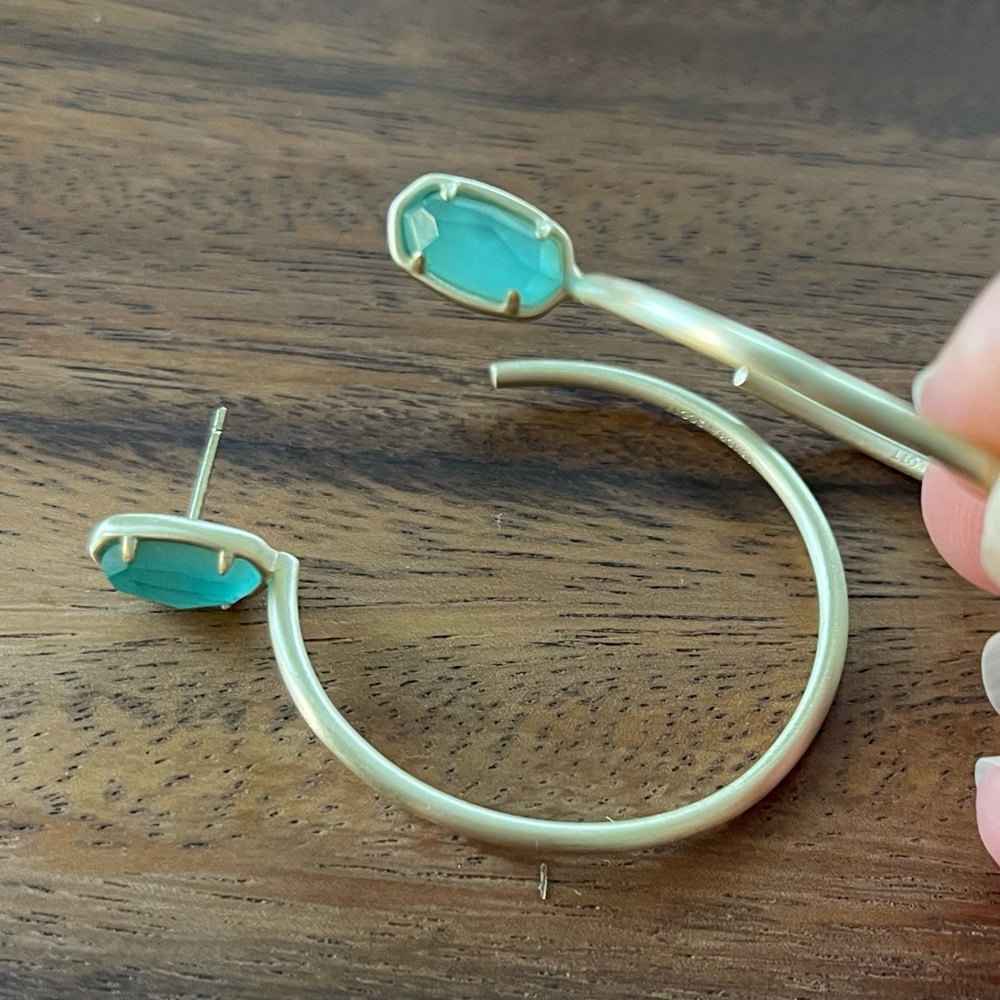 Kendra Scott London Blue Emilie hoop earrings